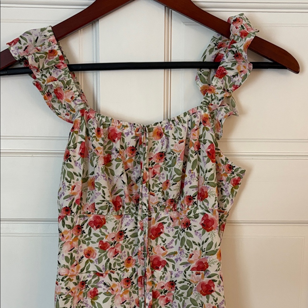 Floral Ruffle Strap Dress - Picture 4 of 4